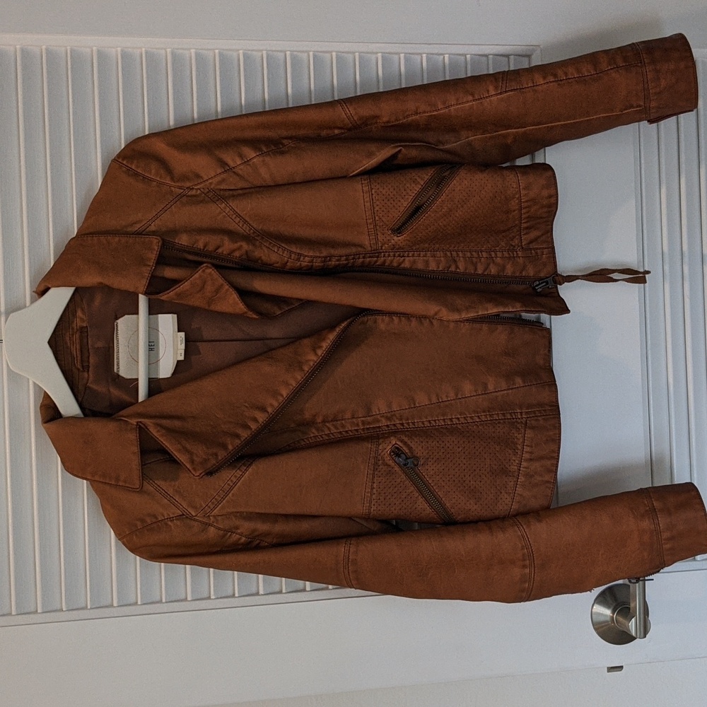 Anthropologie x Hei Hei Vegan Leather Crop jacket